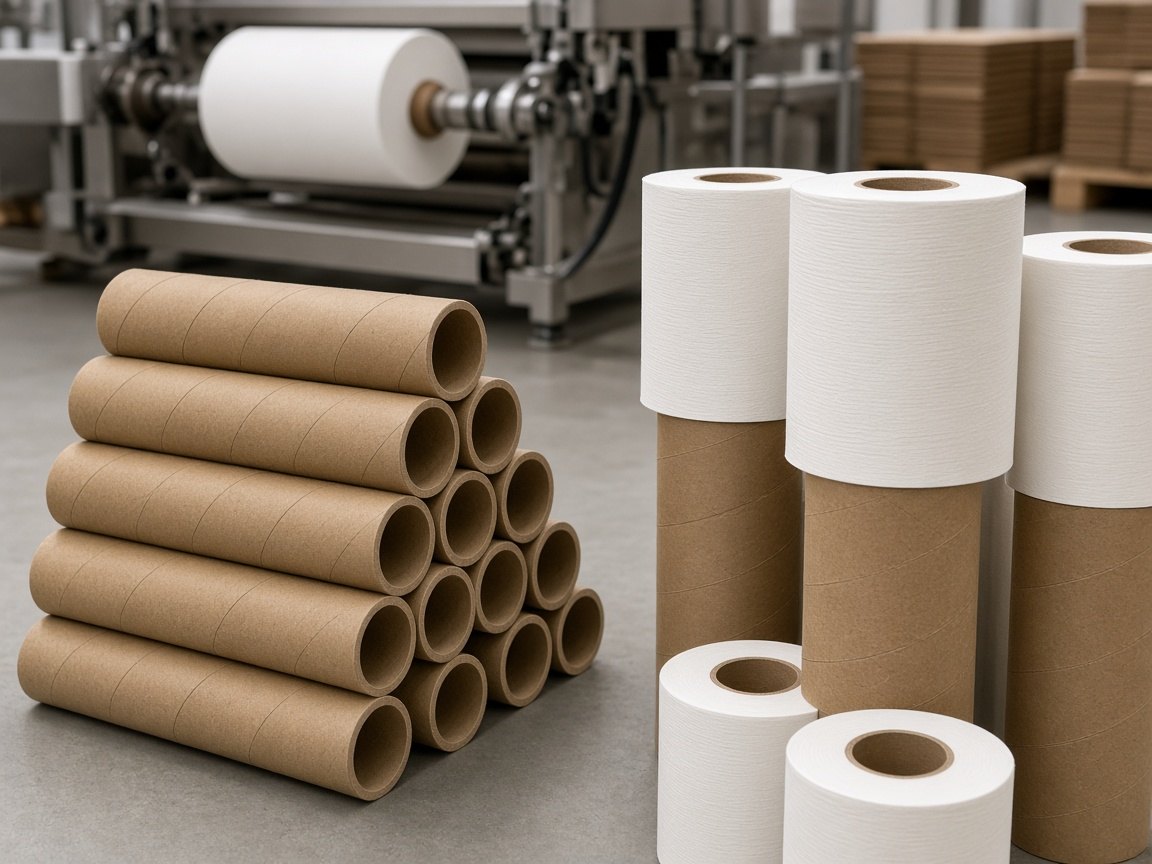 Paper cores for tissue rolls and converting