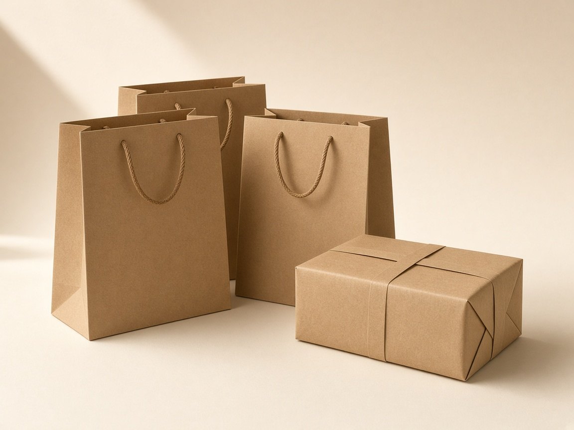 Kraft shopping bags and paper packaging