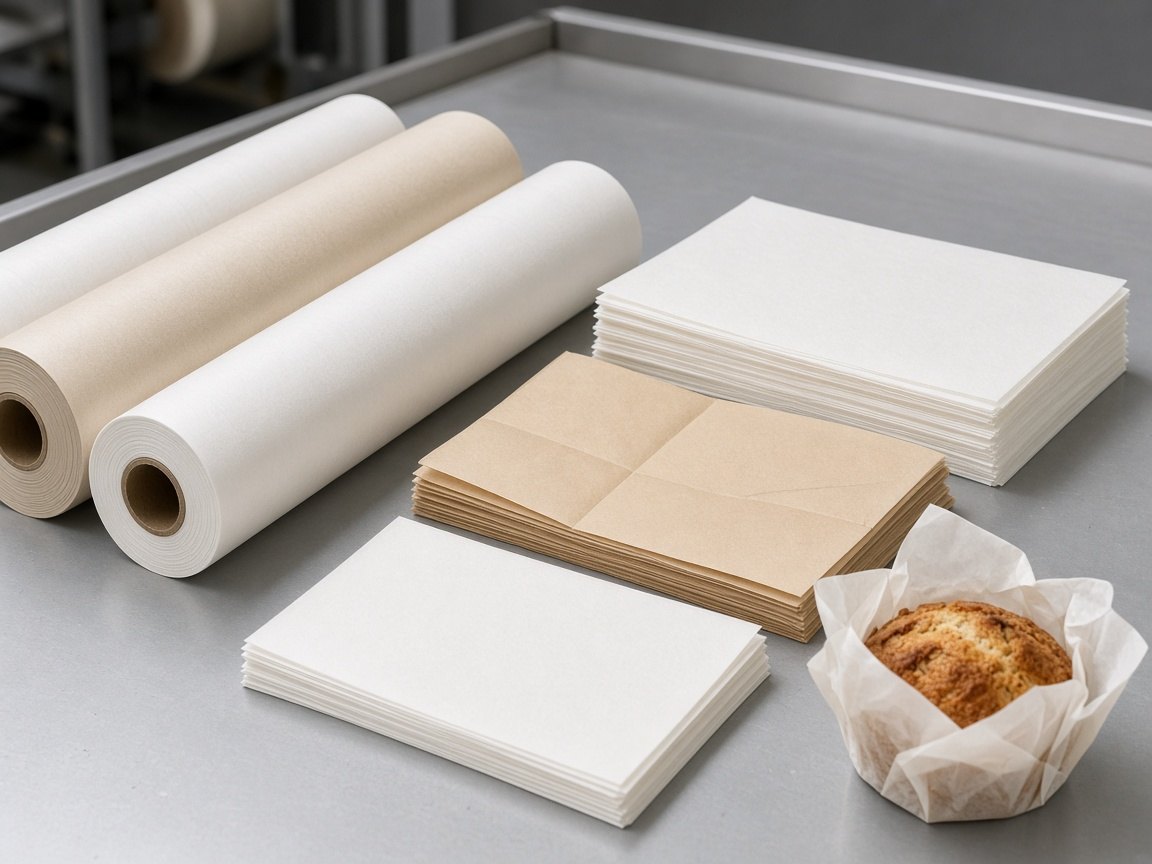 Specialty converting paper rolls and wrapping sheets
